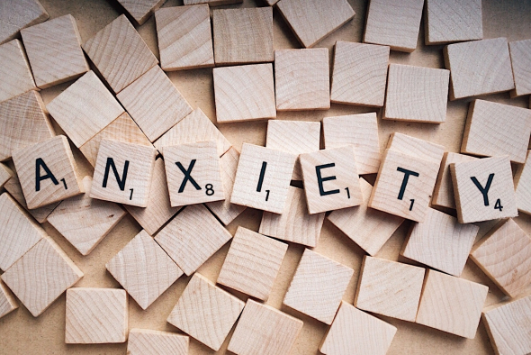 the word anxiety made up from scramble letters
