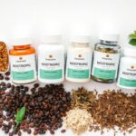Various nootropic supplements and natural nootropic sources including coffee, pills, and plant extracts