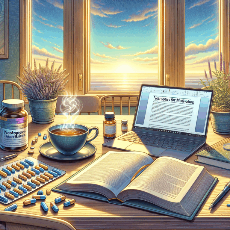 Generate an eye-catching, high-quality featured image prompt for a blog post about: Nootropics for M