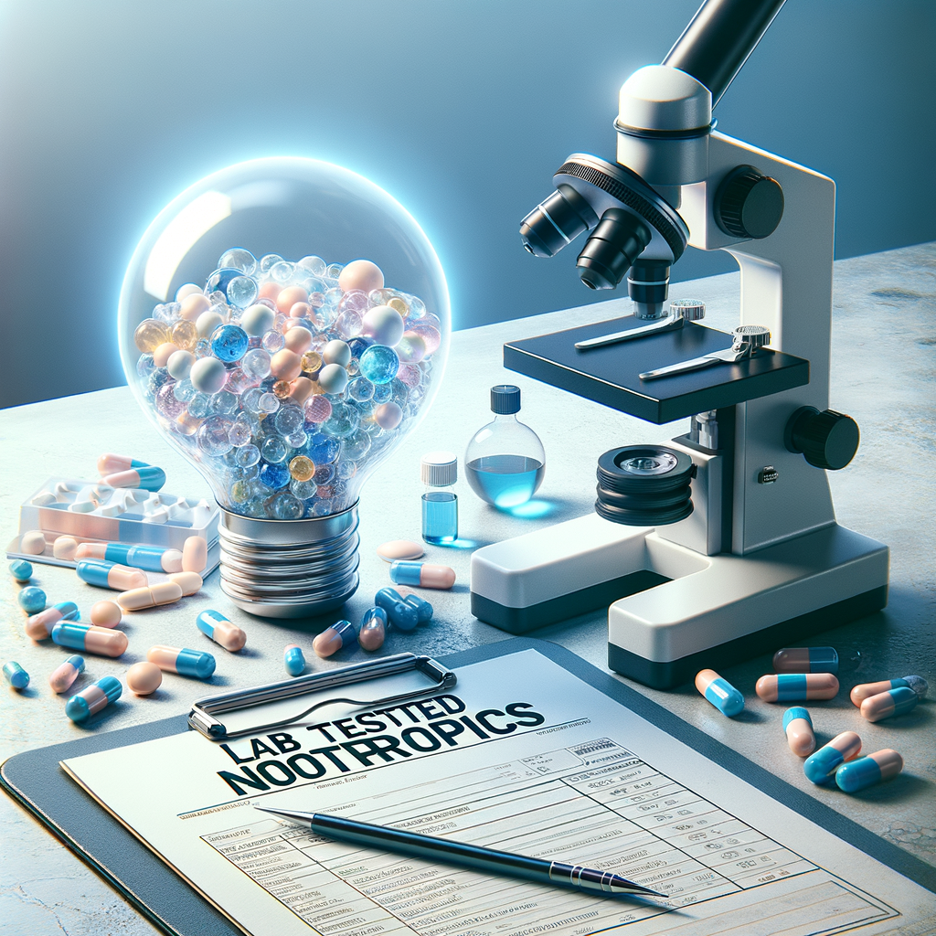Generate an eye-catching, high-quality featured image prompt for a blog post about: Lab Tested Nootr